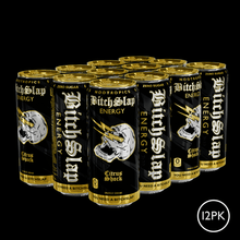 Load image into Gallery viewer, BITCHSLAP 16 oz. Natural Caffeine Focus Energy Drinks - Citrus 12pk Case
