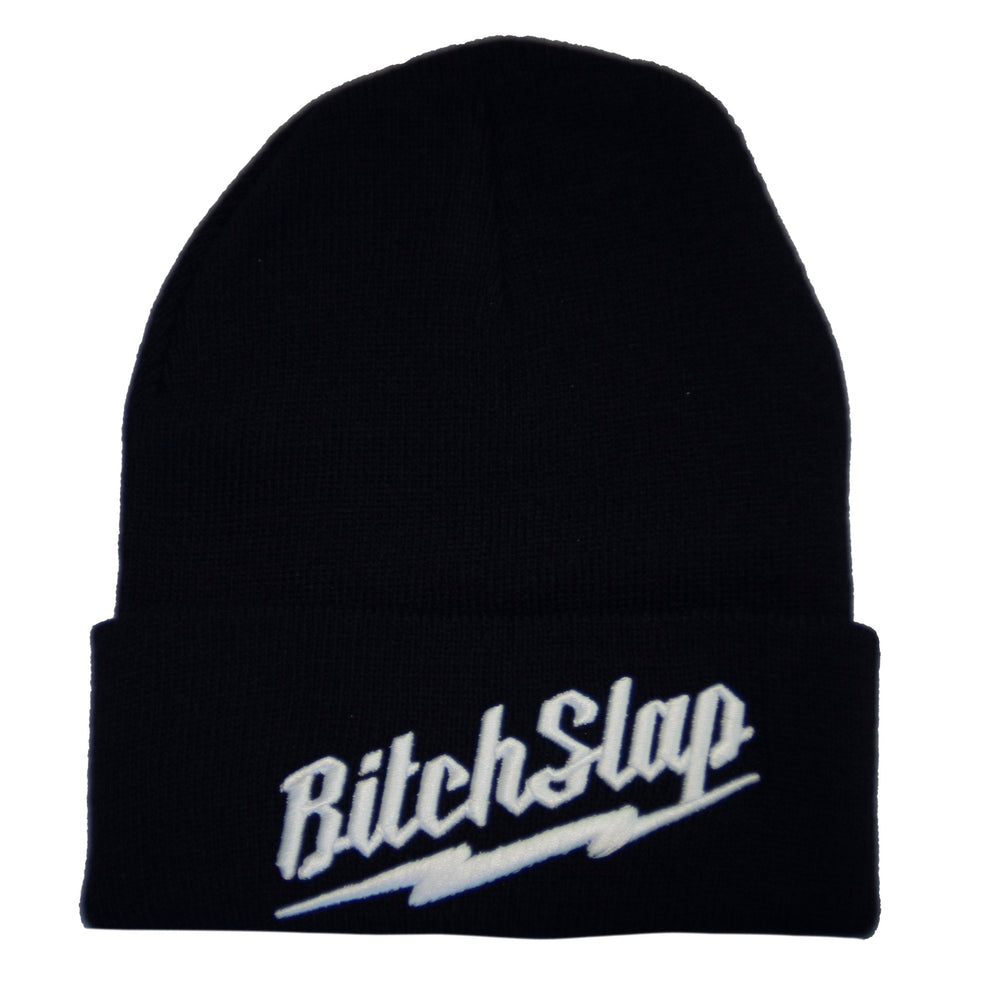 Bitchslap Big Bolt Beanie - Black/White