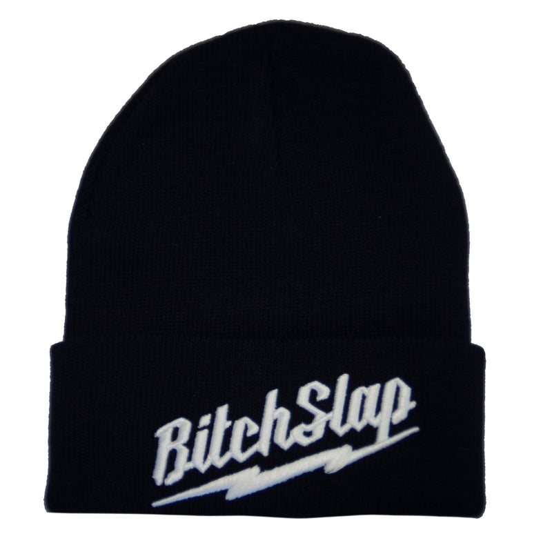 Bitchslap Big Bolt Beanie - Black/White