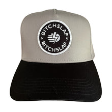 Load image into Gallery viewer, Circle Patch 5-Panel Curved Brim Snap Back - Grey/Blk
