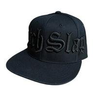 Bitchslap Jumbo 3D Old English Embroidery Flat Brim Snap Back Trucker - Black