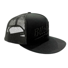 Load image into Gallery viewer, Black Big Bolt 3D Embroidered Flat Brim Snapback Trucker
