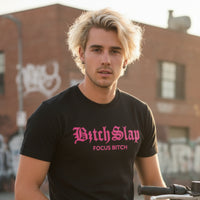 Focus Bitch OE Bolt T-shirt - Black Hot Pink