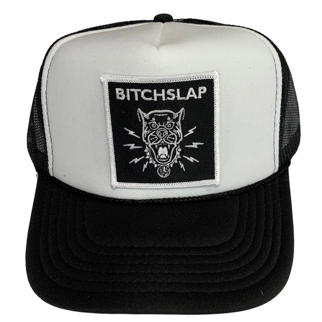 Bitchslap Dog Patch Black & White Trucker Hat