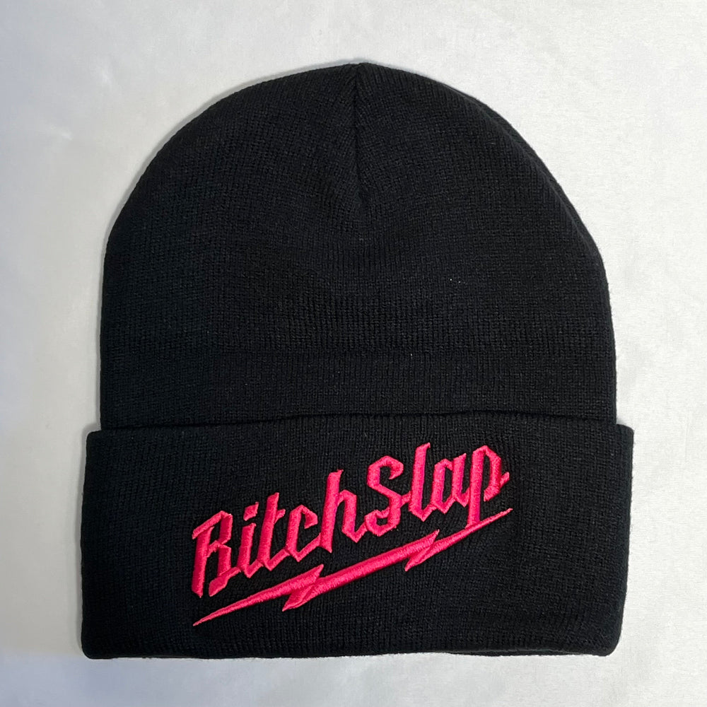 Bitchslap Big Bolt Beanie - Black/White