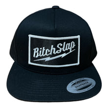 Load image into Gallery viewer, Big Bolt Patch 5-Panel Flat Brim Snap Back Wht/Blk
