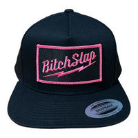 Big Bolt Patch 5-Panel Flat Brim Snap Back Fuschia