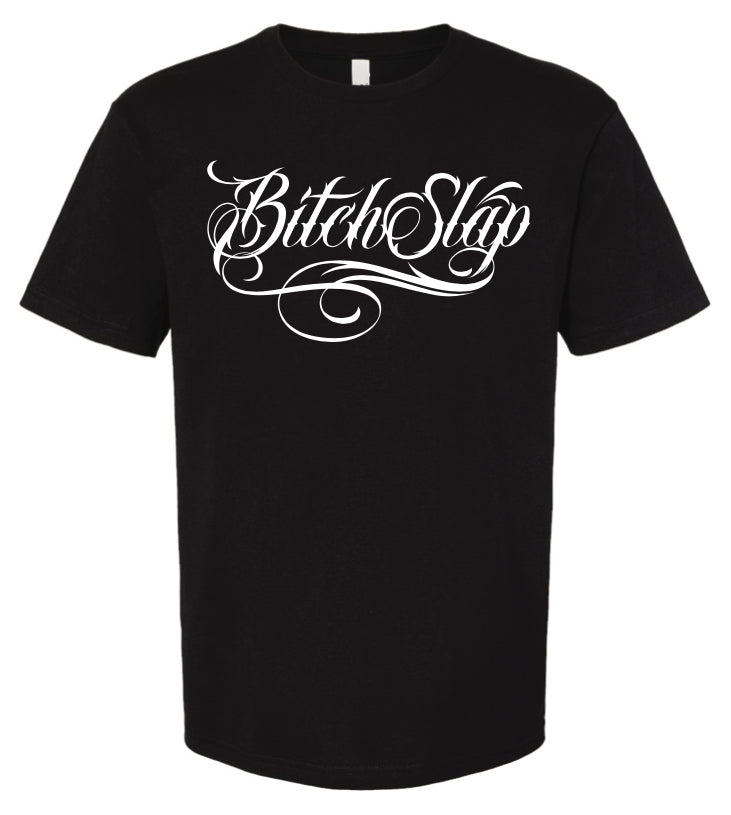 BITCHSLAP Eastside Cursive T-Shirt - White screenprint nutrition facts