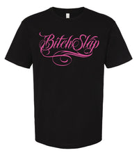BITCHSLAP Eastside Cursive T-Shirt - Fuchsia screenprint