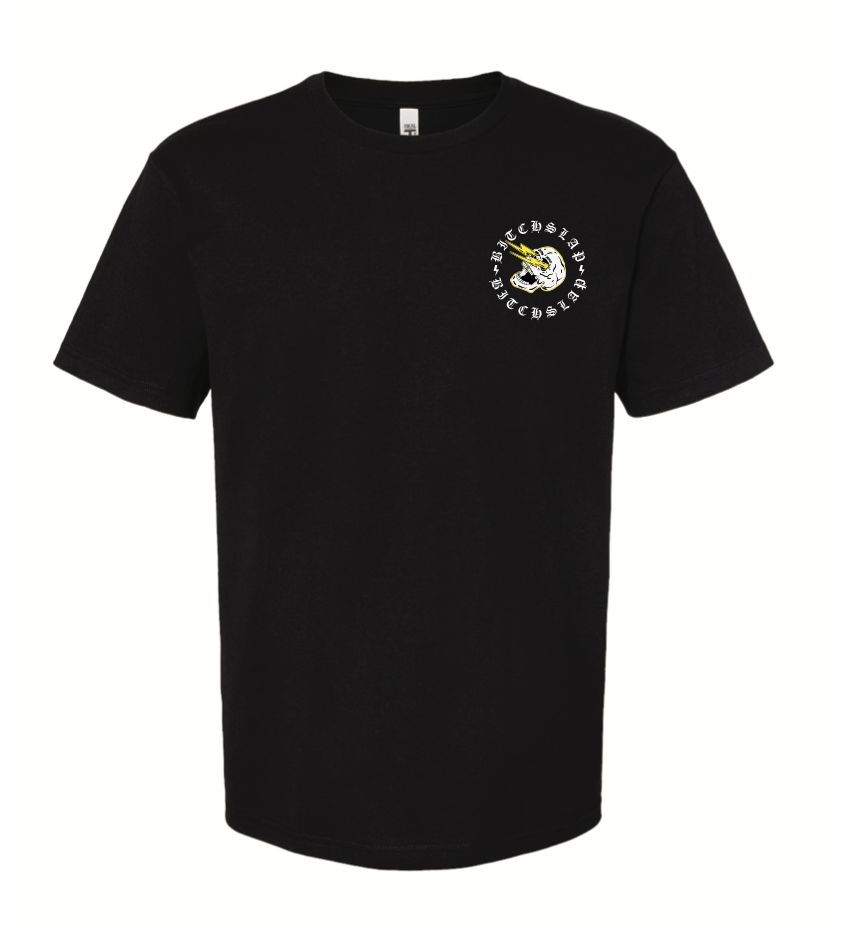 BITCHSLAP Circle Lightning Skull T-Shirt