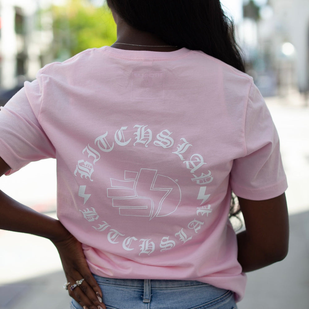 BITCHSLAP Old English T-Shirt - Pink