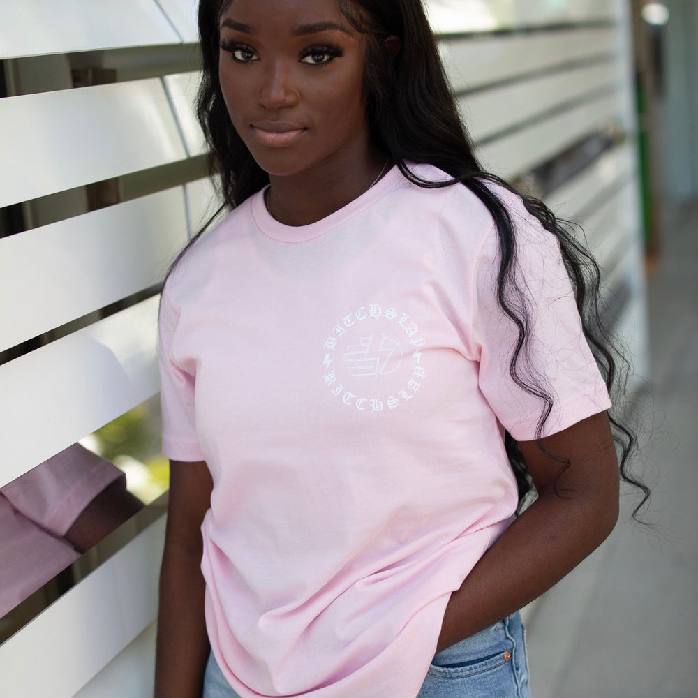 BITCHSLAP Old English T-Shirt - Pink