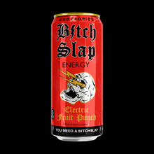 Load image into Gallery viewer, BITCHSLAP 16 oz. Natural Caffeine Focus Energy Drinks - Electric Fruit Punch 12pk Case
