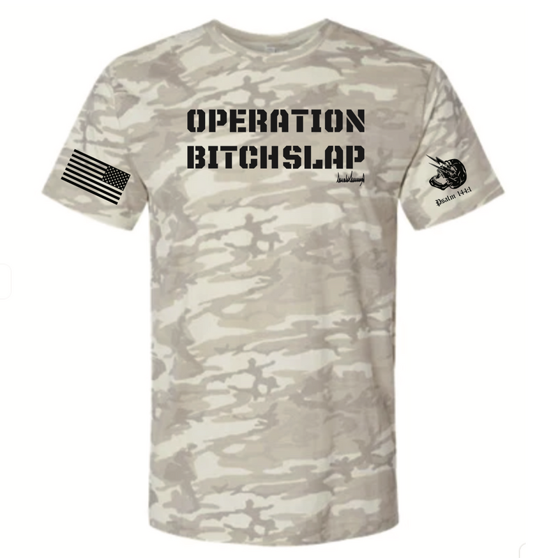 OPERATION BITCHSLAP T-SHIRT -SAND CAMO nutrition facts