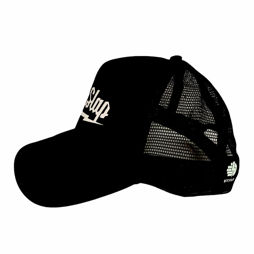 Bitchslap Black Big Bolt Retro Trucker Hat