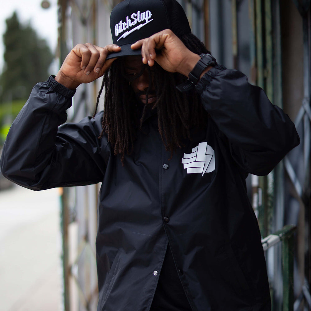 White Big Bolt 3D Embroidered Flat Brim Snapback Trucker