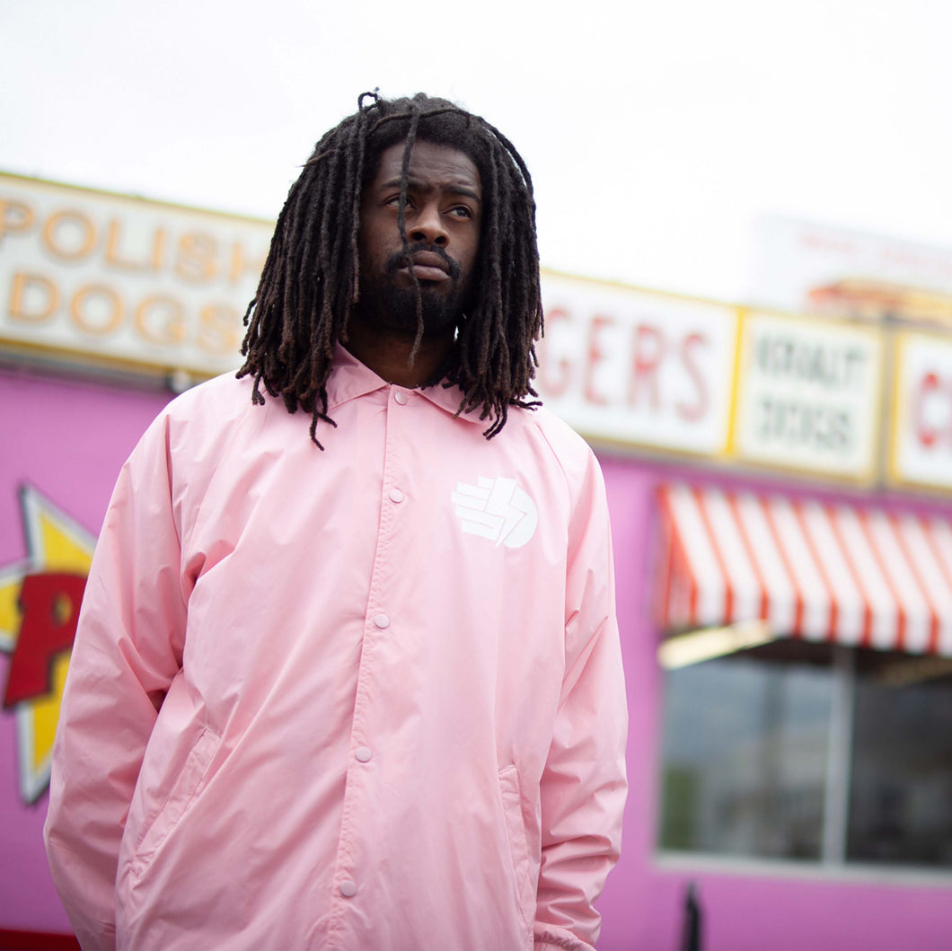 Bitchslap Coach Jacket -Double Hand Bolt - PINK