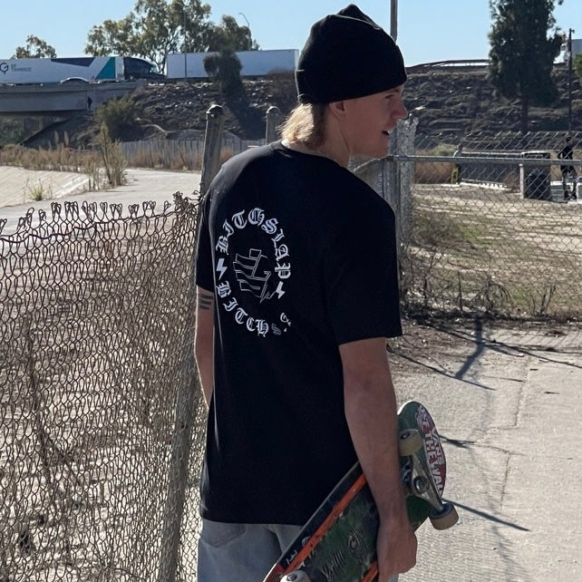 BITCHSLAP Old English Handbolt T-Shirt - Black